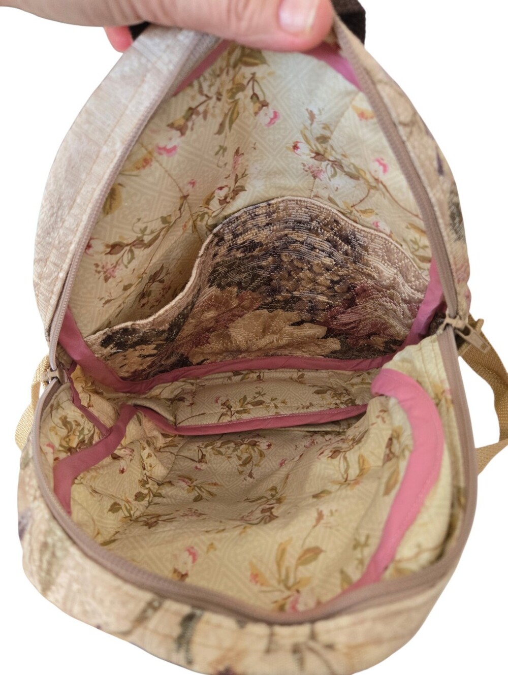 Vintage Floral Tapestry Backpack Cottagecore Grannycore Gobelin Bag - Picture 5 of 5